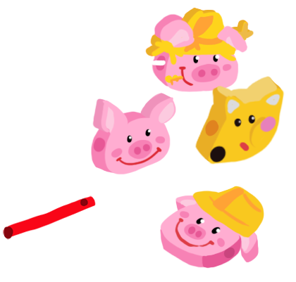 posible versión del cuento de LOS TRES CERDITOS (by @ruth2m)