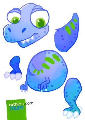 ruth2m IMPRIMIBLE GRATIS COSERtiranosaurio