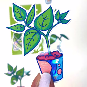 HOLOstickers - PLANT CycleOfLife
