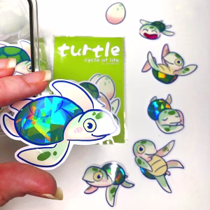 HOLOstickers - TURTLE CycleOfLife